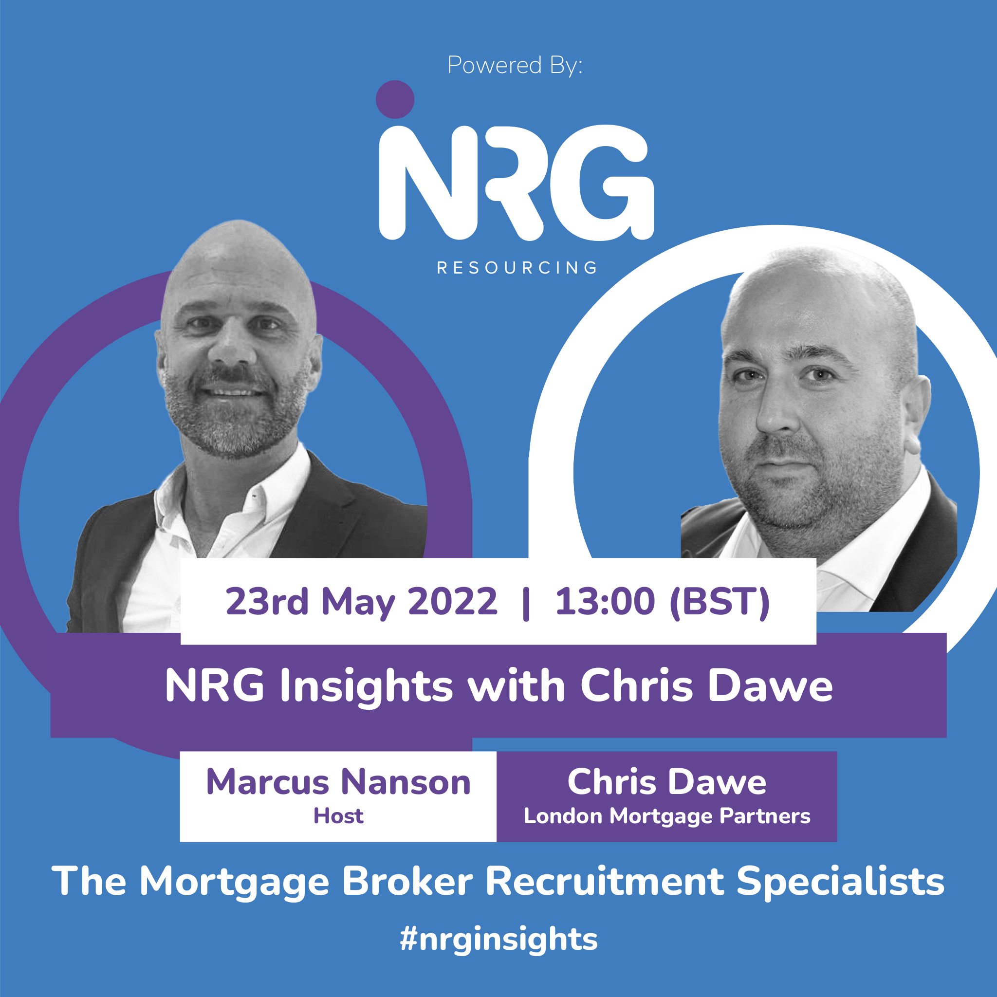 London Mortgage Partners flyer, showing hosts Marcus Nanson and Chris Dawe