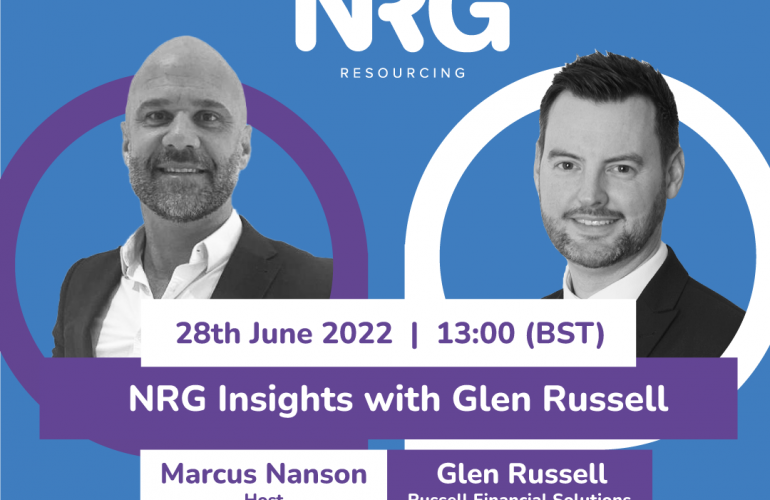 Russell Financial Solutions flyer, showing hosts Marcus Nanson and Glen Russell